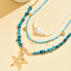 Collana Costiera in Perle e Turchese Premium