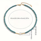 Collana Minimalista Cuore Turchese