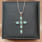 Collana con Croce Bohemiana in Turchese