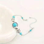 Bracciale Vintage in Argento con Turchese a Forma di Farfalla