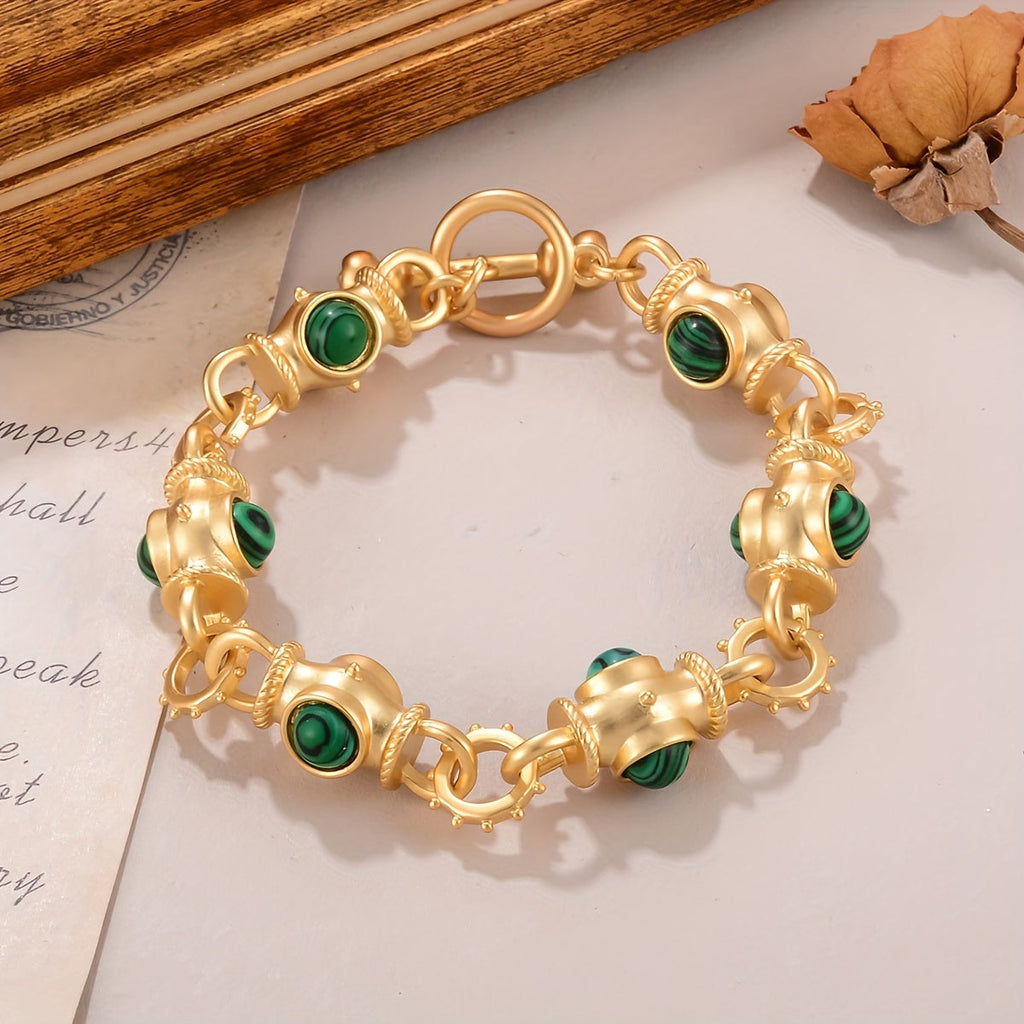 Bracciale Elegante in Cabochon Turchese