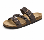 Caiden - Sandali in pelle intrecciata stile sughero