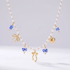 Collana di Perle, Fiocchi e Ceramica