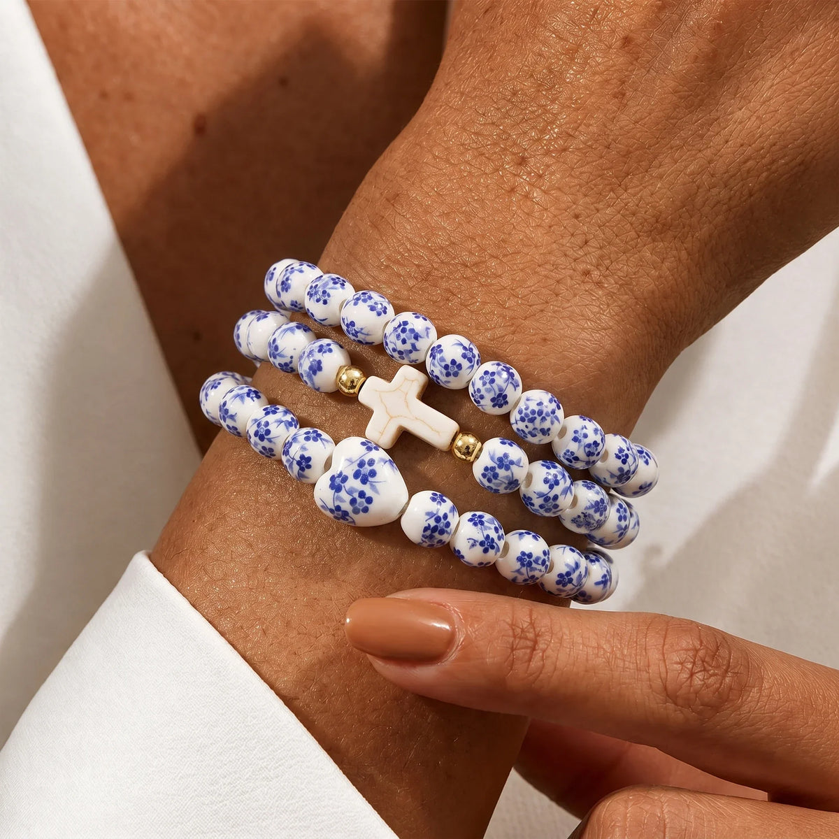 Set di 3 Braccialetti in Ceramica