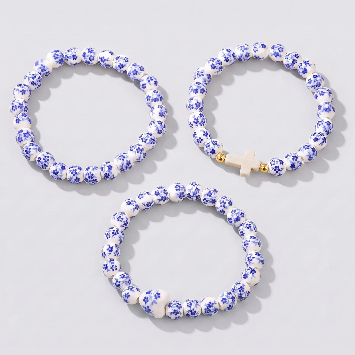 Set di 3 Braccialetti in Ceramica