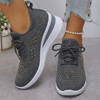 Giselle | Sneakers Ortopediche con Rhinestones Scintillanti