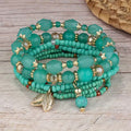 Set di Bracciali Eleganti con Corone Turchesi
