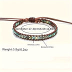 Bracciale Avvolgente Regolabile in Pietra Turchese Boho