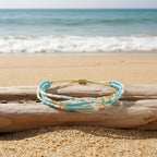 Bracciale Regolabile Turchese e Oro