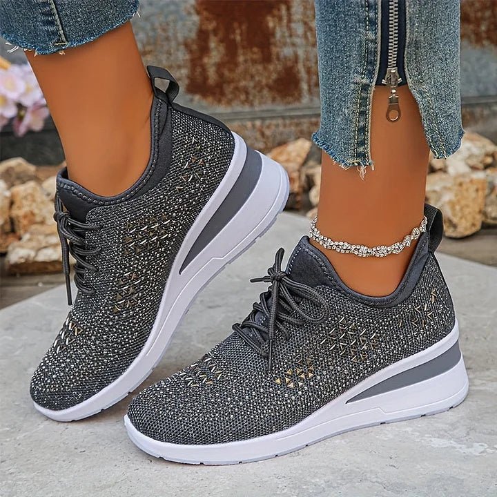 Giselle | Sneakers Ortopediche con Rhinestones Scintillanti