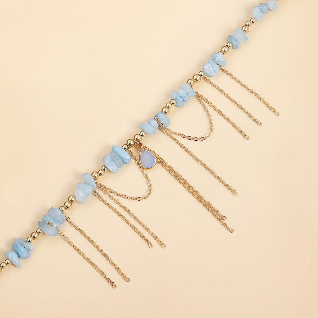 Collana con Catena Dorata Turchese