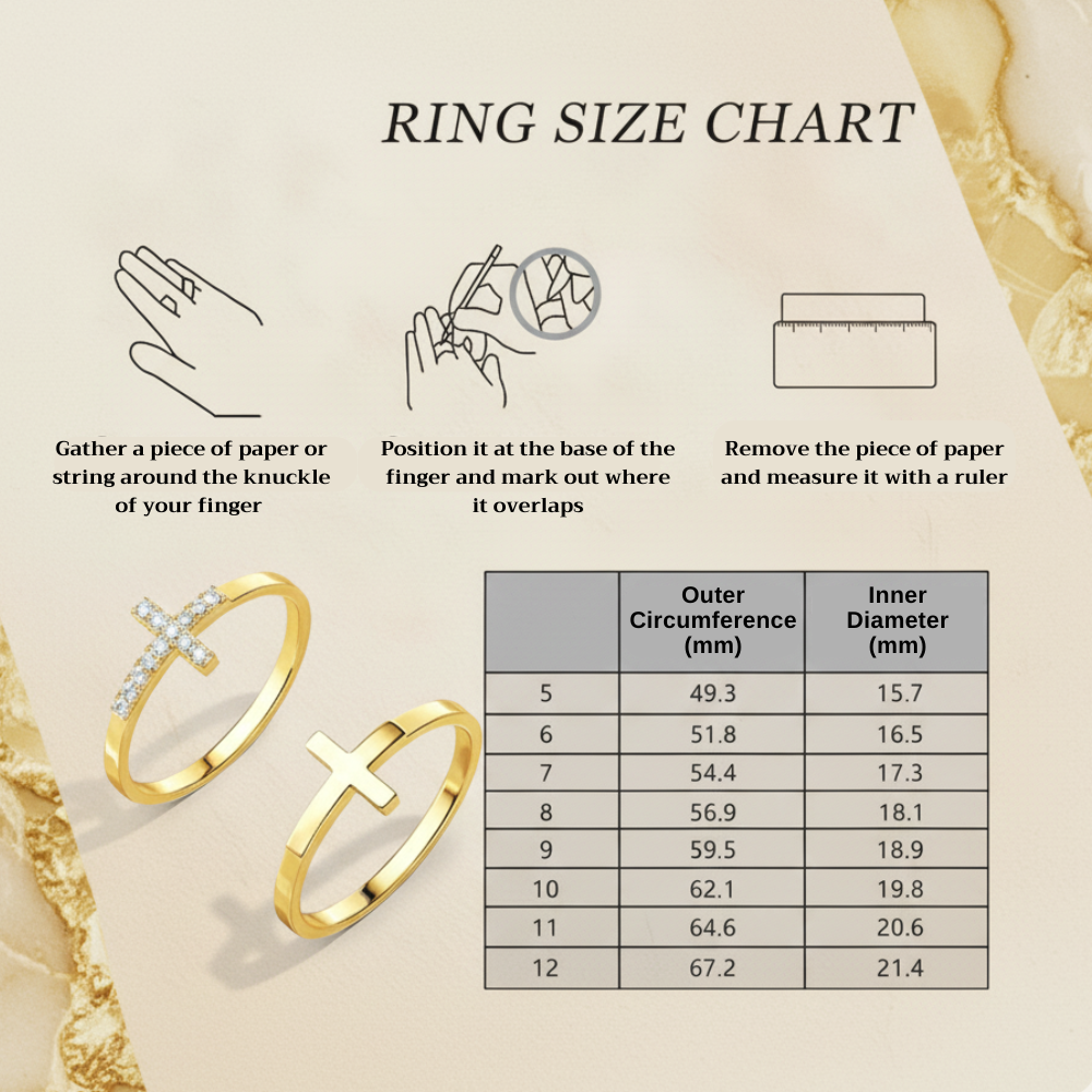 Set Anello Croce Eterna