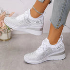Giselle | Sneakers Ortopediche con Rhinestones Scintillanti