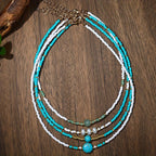 Set di Braccialetti in Perle Bohemiane e Turchesi