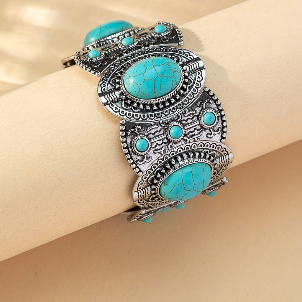 Bracciale in Argento Turquoise Bohemien Premium