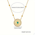Set di Gioielli Elegante con Medaglione Turchese