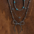 Set di Collane con Fiocco Turchese (3 pezzi)