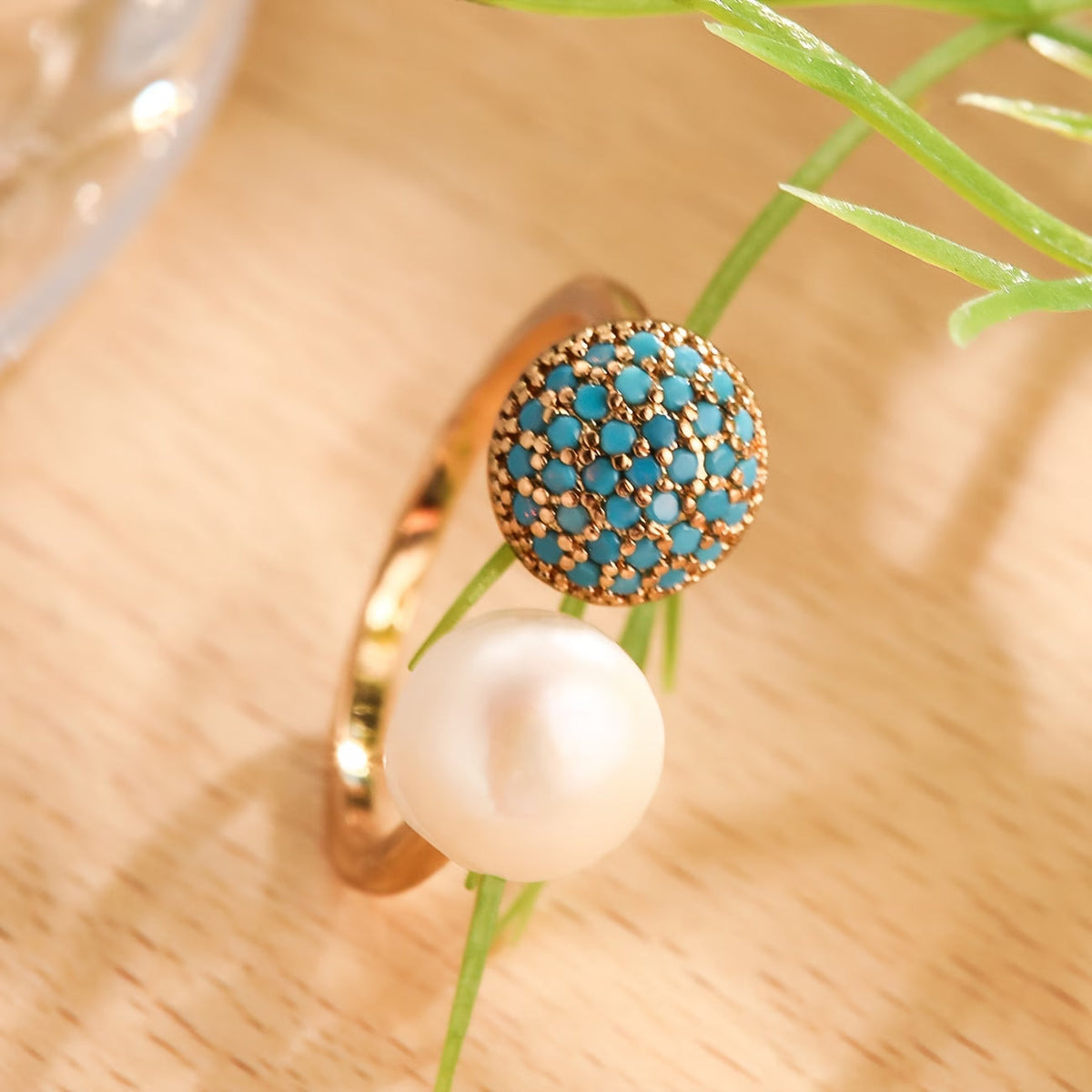 Anello di Bellezza con Perle e Turchese