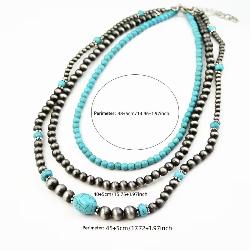 Collana Layered Turchese Collana Moderna