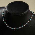 Bracciale di Perle Sottile e Bead Turchese