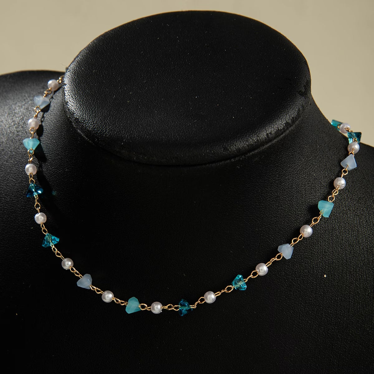 Bracciale di Perle Sottile e Bead Turchese