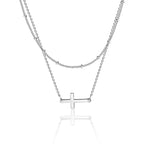 Collana Croce a Doppia Catena Elora