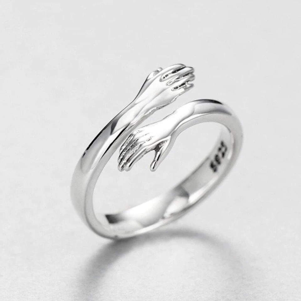 Anello Abbraccio Regolabile in Argento