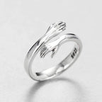 Anello Abbraccio Regolabile in Argento