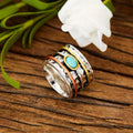 Anello Incastonato in Turchese Bohemien