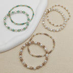 Set di Bracciali Bohemien in Perle Turchesi