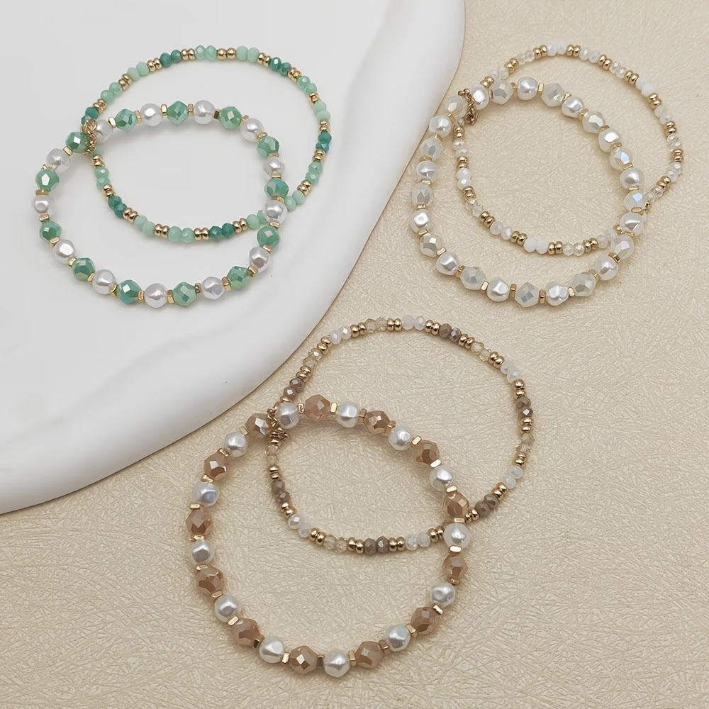 Set di Bracciali Bohemien in Perle Turchesi
