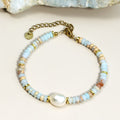 Bracciale Elegante in Perle e Turchese