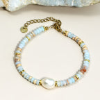 Bracciale Elegante in Perle e Turchese
