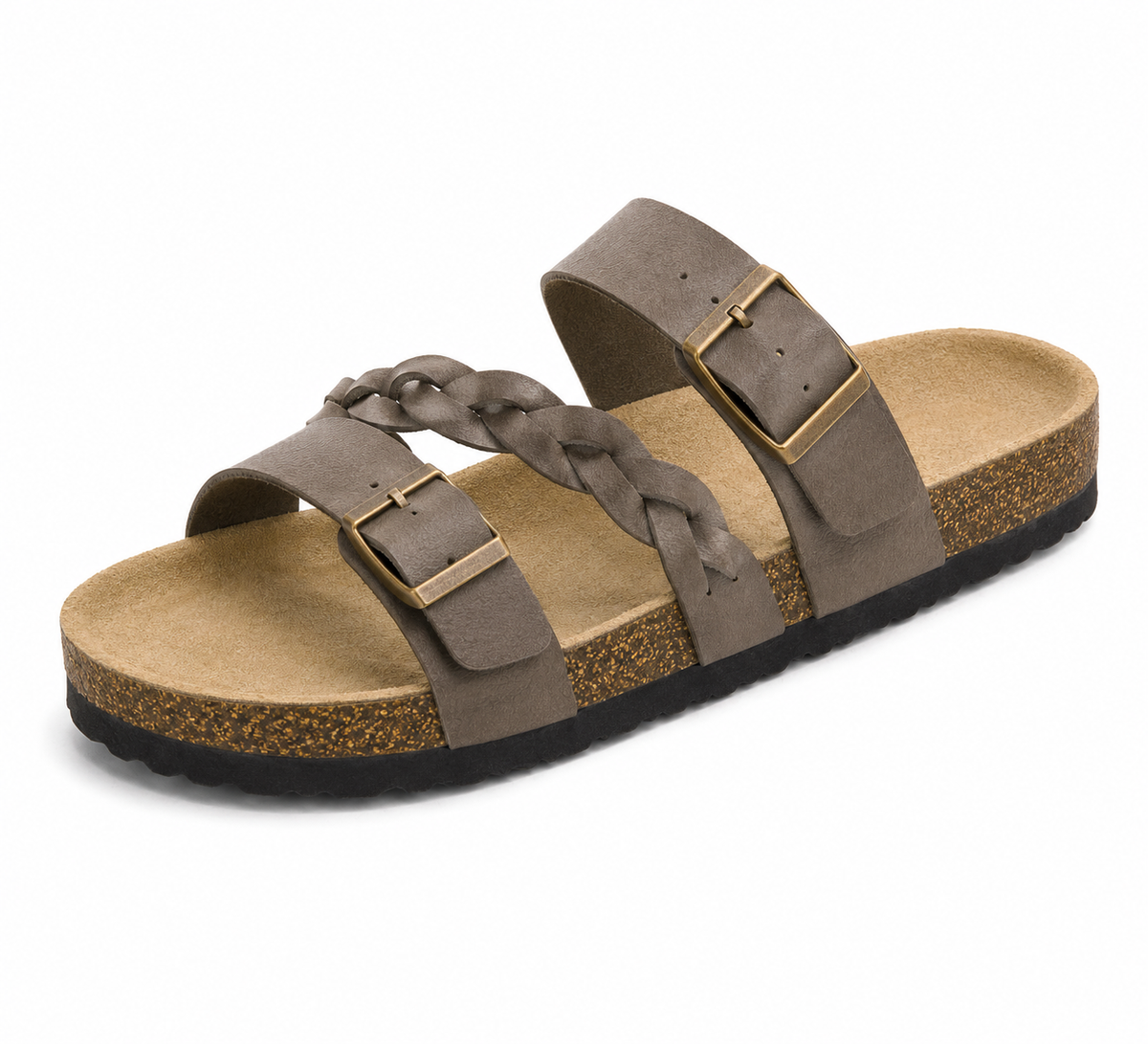Caiden - Sandali in pelle intrecciata stile sughero