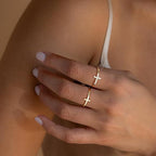 Set Anello Croce Eterna