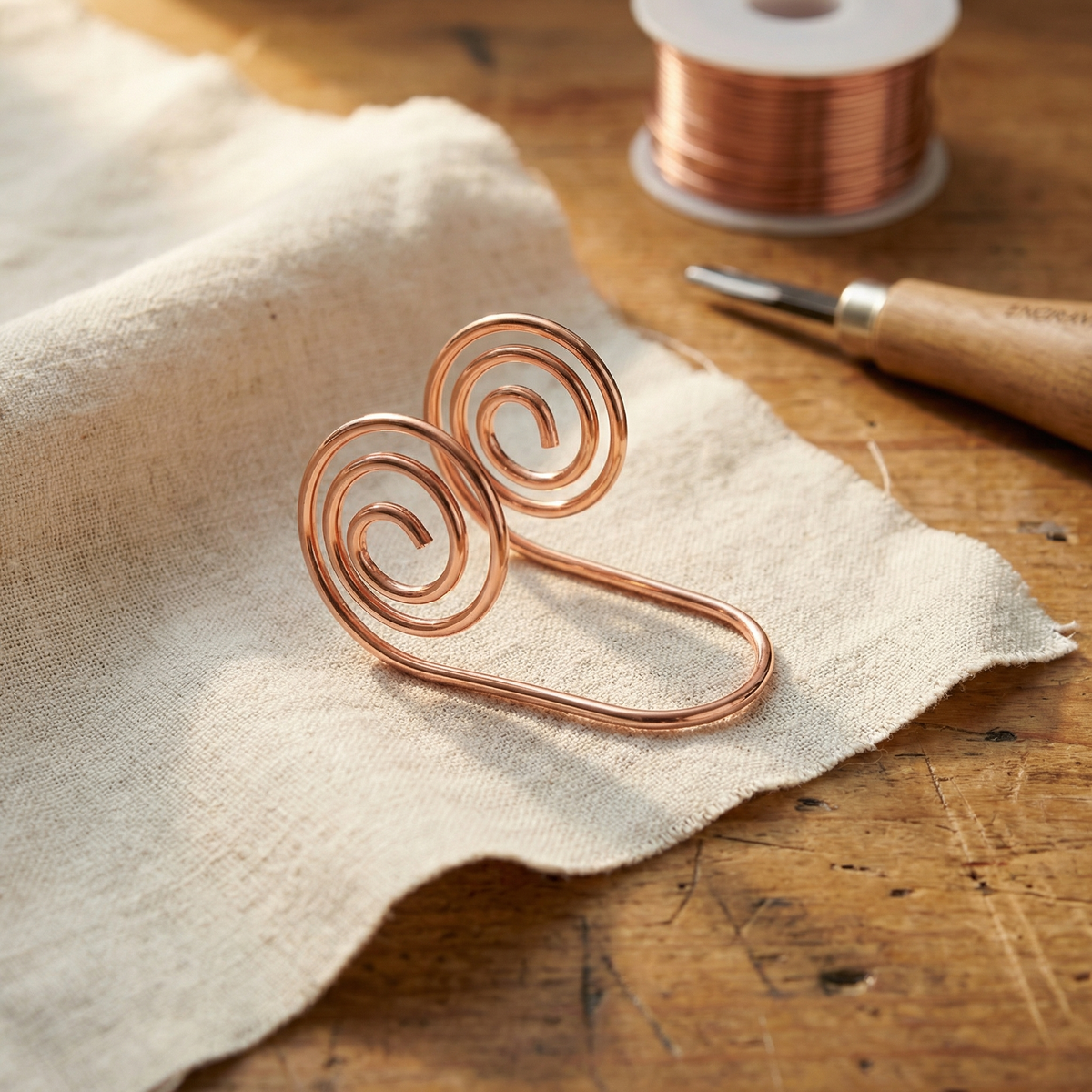 Spirale in Rame a Mano di Elena