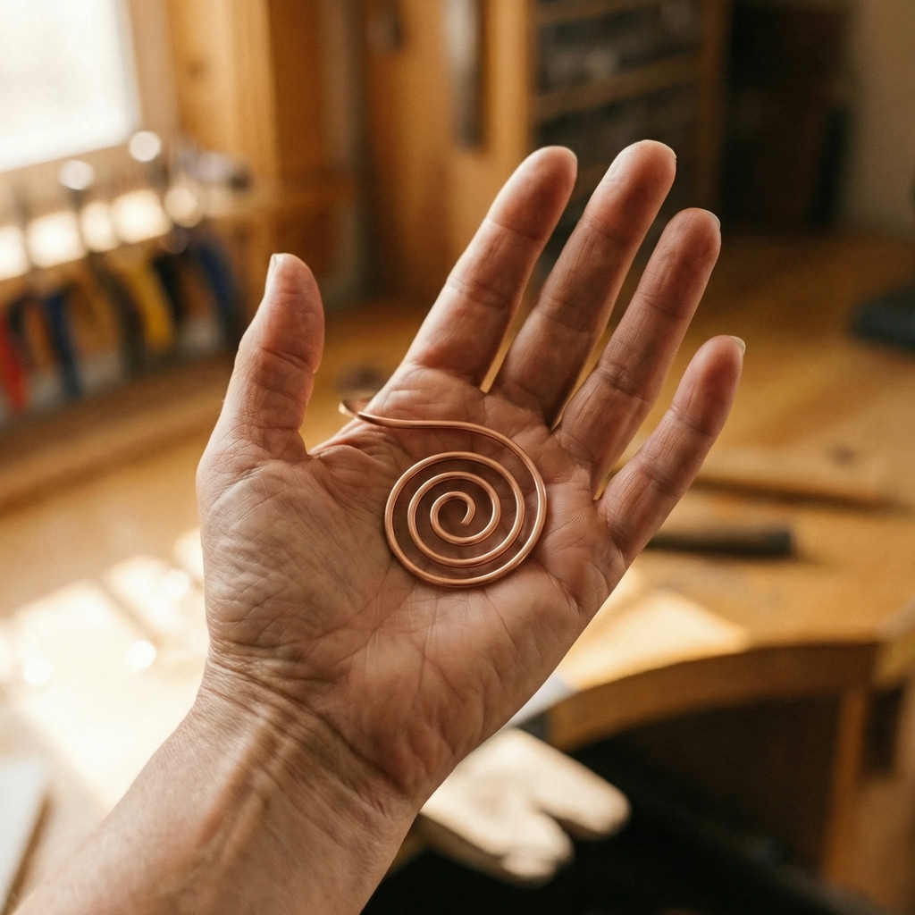 Spirale in Rame a Mano di Elena