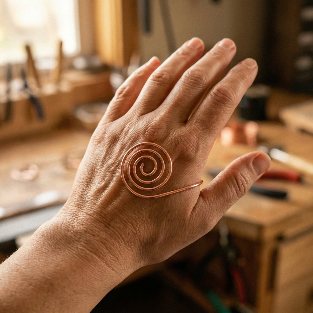 Spirale in Rame a Mano di Elena