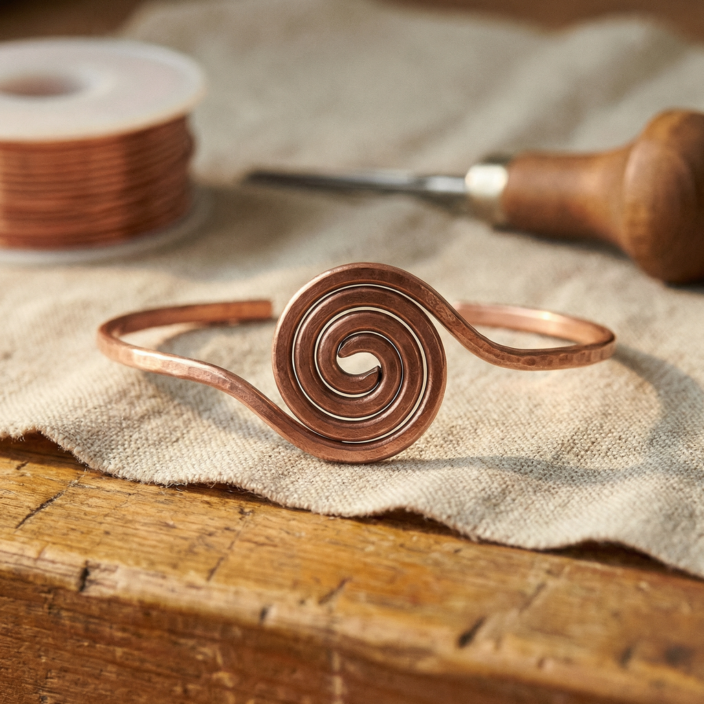Braccialetto in Rame a Spirale di Elena