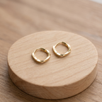 Orecchini Inlay Rotondi in Oro
