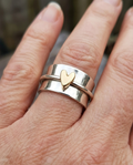 Anello Vintage Cuore Argento e Oro