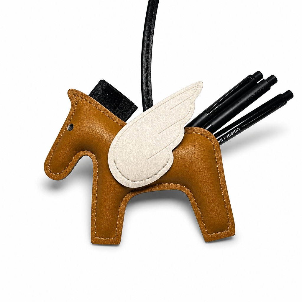 CHARME DI CAVALLO ALATO IN PELLE