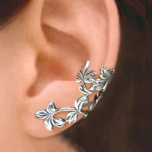 Orecchini Vintage in Argento a Foglia