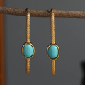 Orecchini a Goccia in Oro Turchese Chic