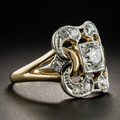 Anello Vintage in Zirconia Dorato