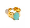 Anello Blu Amazonite Dea