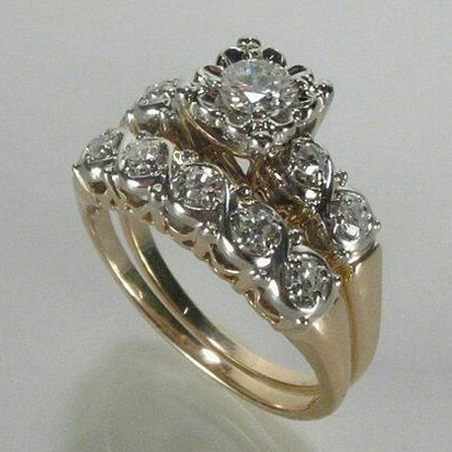 Anello Vintage in Oro Luccicante