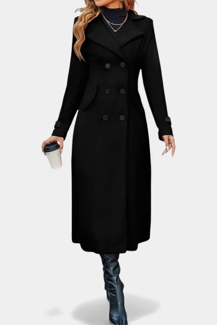 Philippa | Cappotto lungo doppiopetto su misura