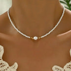 Collana Minimalista Turchese e Perla