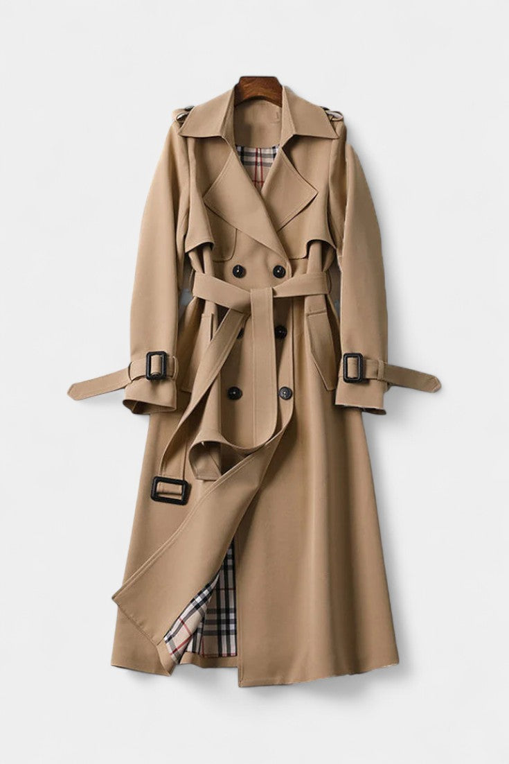 Guinevere | Cappotto Trench Doppiopetto con Cintura
